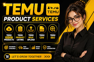temu import products, temu product listing, temu bulk upload, temu CSV, temu seo