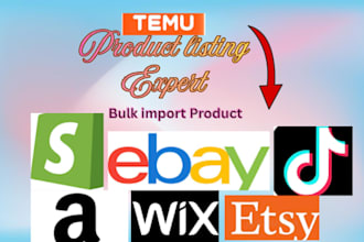 do temu bulk product upload, CSV import, SEO listing