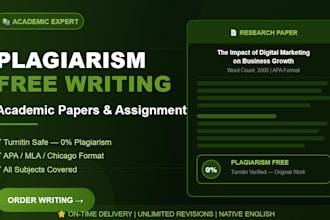 write plagiarism free academic papers and assignment