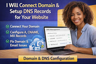 connect domain and setup dns records for your website