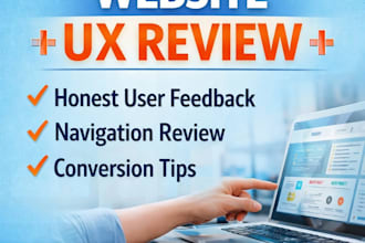 do website usability testing and provide honest UX feedback