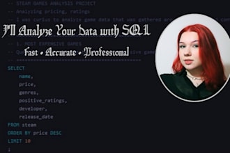 write sql queries for your database