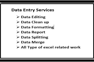clean, format, merge, split excel data