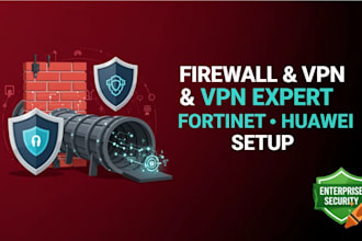 configure and setup fortinet fortigate huawei firewall VPN and network security