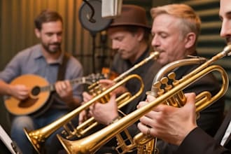 record pro brass horn section trumpet mandolin saxophone banjo country music