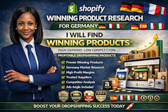 find profitable shopify dropshipping winning products for germany market