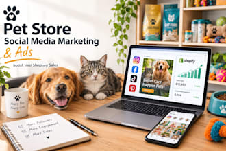 do pet store social media marketing and ads to boost shopify pet product sales