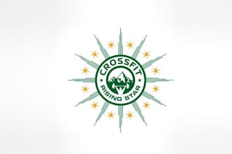 do badass logo for the tough mountain crossfit rising star