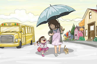 draw cute character for you