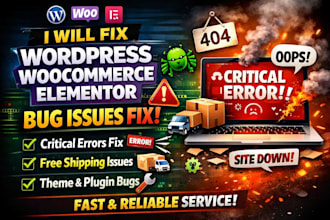 fix wordpress woocommerce elementor bug issues fix free shipping critical error