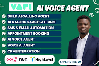 setup vapi ai calling agent, retell ai voice agent, gohighlevel n8n ai agent