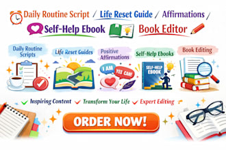 daily routine script life reset guide affirmation self help ebook book editor