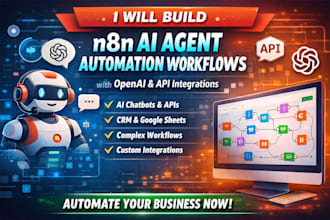 build n8n ai agent automation workflows with openai and API integrations