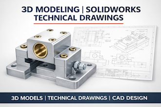 create 3d models and technical drawings in solidworks