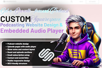 design set up squarespace podcast website
