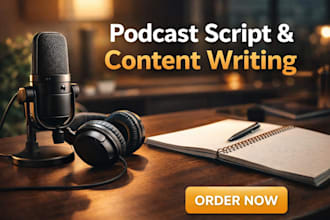 write engaging podcast scripts episode outlines and show notes
