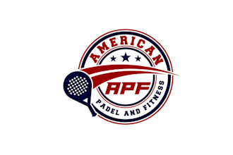 design monogram american padel and fitness logo