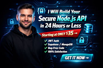 build secure node js rest API with express, supabase or mongodb