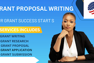 grant writing and submission, proposal, research, application, business plan