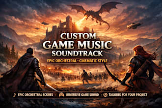 produce custom game music soundtrack epic orchestral cinematic style