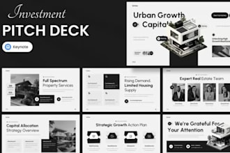create real estate investor pitch deck and property presentation design services