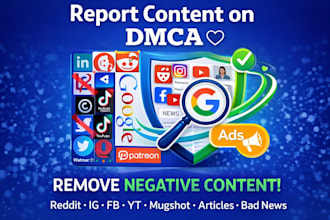 remove negative links, articles, mugshots from google via dmca