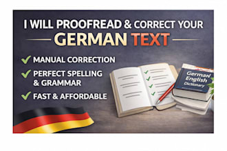 correct and improve your german text manually