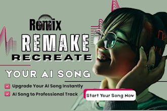 remake suno ai song, beat, cover song, recreate ai song with studio quality