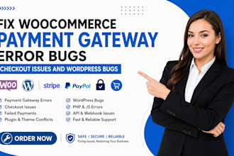fix woocommerce payment gateway error bugs checkout issues and wordpress bugs