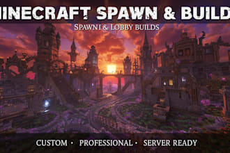 build a professional minecraft spawn, lobby map or custom hytale build