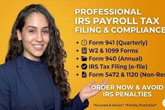 prepare and file irs form 941, 940, w2, w3, and 1099 payroll tax returns