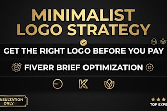 do minimalist logo design consultation and optimize your fiverr brief branding