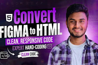 convert figma to HTML, PSD to HTML, xd to HTML with bootstrap or tailwind CSS