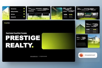 design a real estate pitch deck powerpoint presentation design for investors