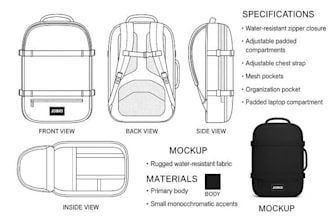 design luxury backpack tech pack, crossbody bag, travel bag, laptop bag for you