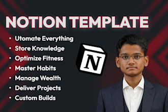 design and create notion template and custom notion template in 24hrs