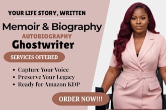 memoir writer, biography life story manuscript, autobiography ghost book writer