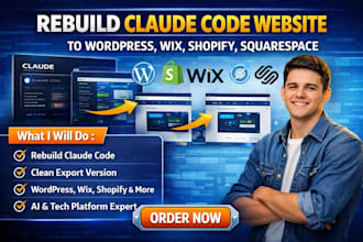 migrate claude code website to shopify squarespace wordpress wix clean export