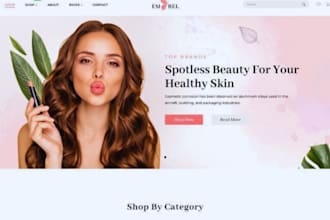 design skincare shopify store, beauty website, cosmetics shopify store design