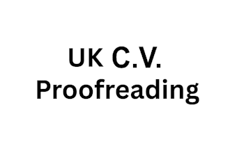 proofread and improve your CV or resume in UK english