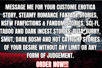 write nsfw erotica steamy romance kinky fantasy dark bdsm futa furry catfight