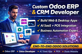 develop odoo erp, web app, ai saas app, pos, duda website, odoo crm, mvp, mlm