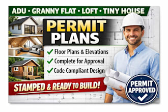 design adu, granny flat, loft conversion, and tiny house plans for permit
