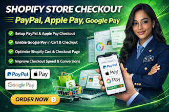 do shopify store checkout, paypal, apple pay, google pay, cart, checkout page