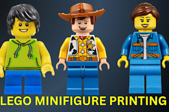 design custom 3d lego model, technic car, toy, minifigure, house and part list