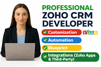 design and automate zoho CRM with integrations using zapier, make, monday