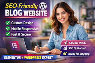 design SEO friendly wordpress blog website using elementor
