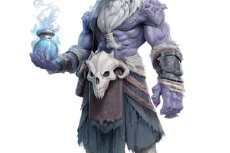design a fantasy character item and monster art