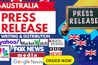 write and distribute australia press release to australia top tier media outlets