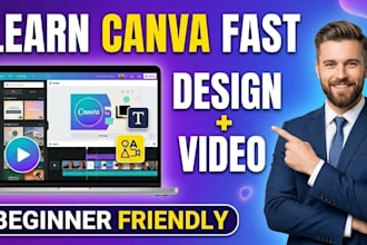 teach you canva design and video editing step by step for beginners